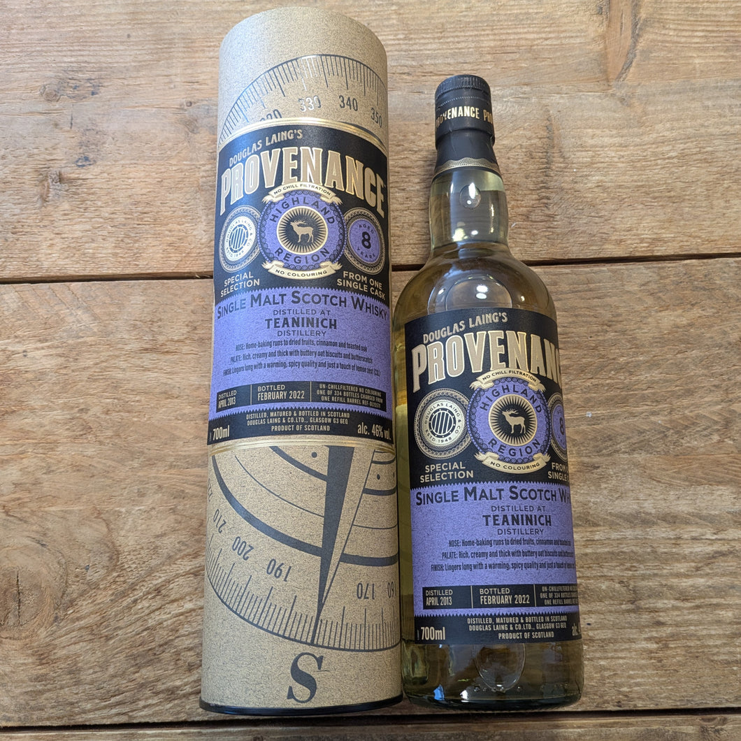 Provenance Teaninich 8yo Single Malt Whisky 46% 70cl