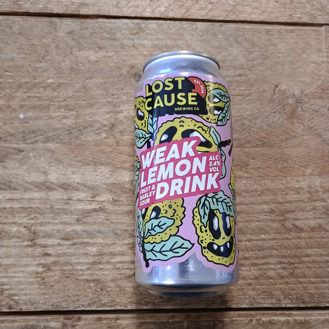 Lost Cause 'Weak Lemon Drink' Fruit & Barley Sour 3.4% 440ml