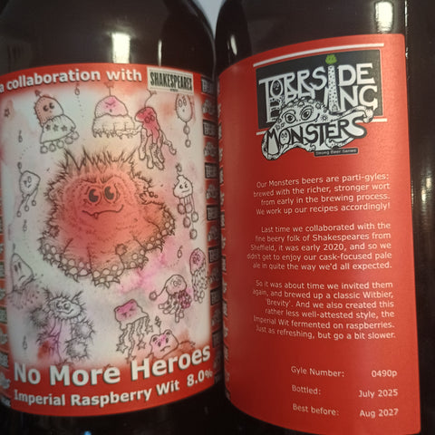 Torrside 'No More Heroes' Imperial Raspberry Wit 8% 500ml