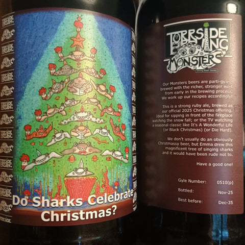 Torrside Monsters 'Do Sharks Celebrate Christmas?' Strong Ruby Ale 8.4% 500ml