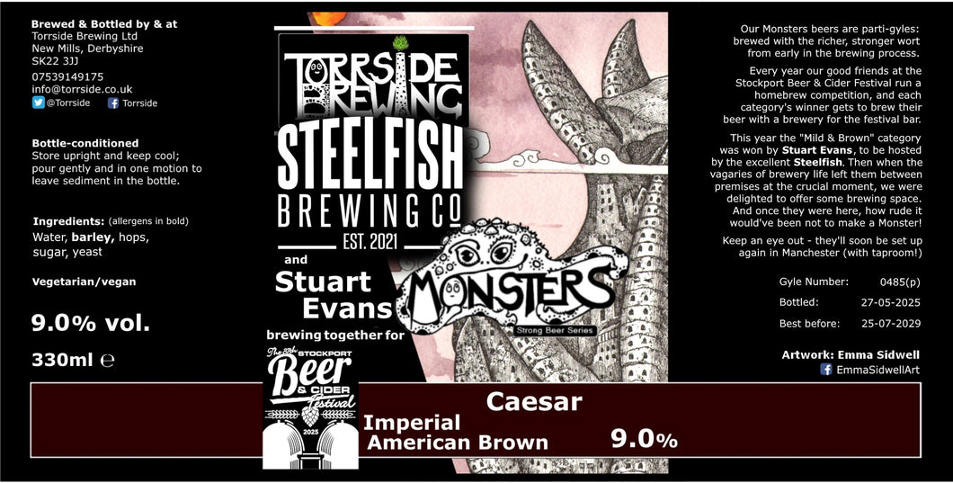 Torrside Monsters 'Caesar' Imperial American Brown 9% 330ml