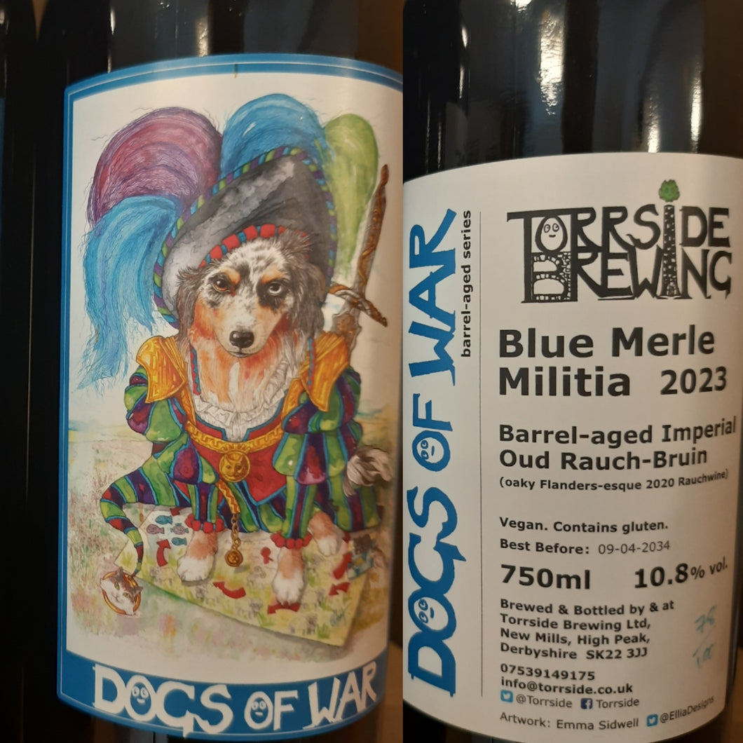 Torrside 'Dogs of War' Blue Merle 2023 Barrel Aged Imperial Oud Rauch-Bruin 10.8% 75cl