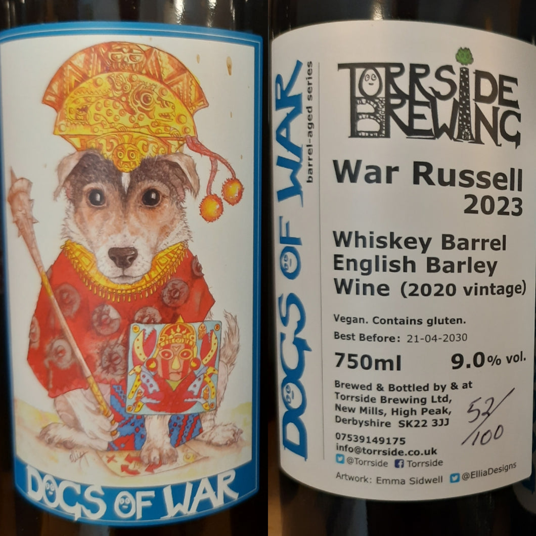 Torrside 'Dogs of War' War Russell 2023 Whisky Barrel English Barley Wine 9% 750ml