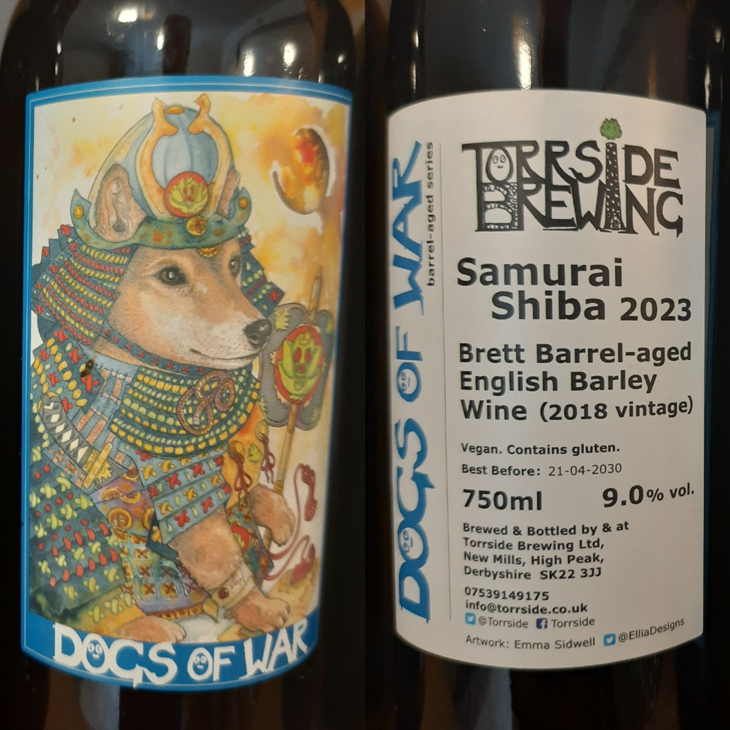 Torrside 'Dogs Of War' Samurai Shiba 2023 Brett Barrel English Barley Wine 9% 75cl 750ml