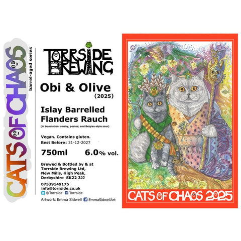 Torrside Cats Of Chaos 'Obi & Olive' 2025 Islay Barrel Flanders Rauch 6% 75cl