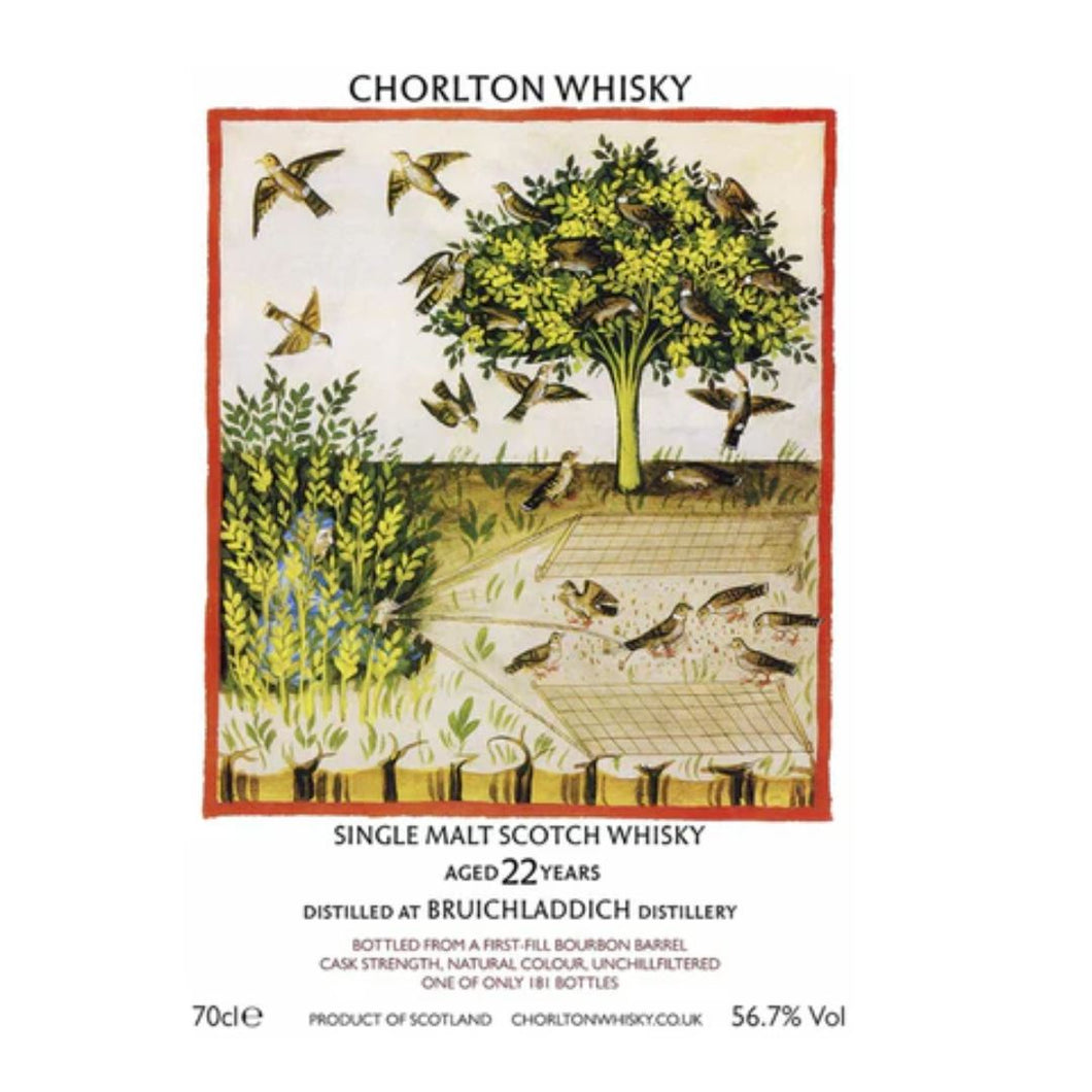 Chorlton Whisky Bruichladdich 22y First Fill Bourbon Barrel 181 bottles 56.7% 70cl