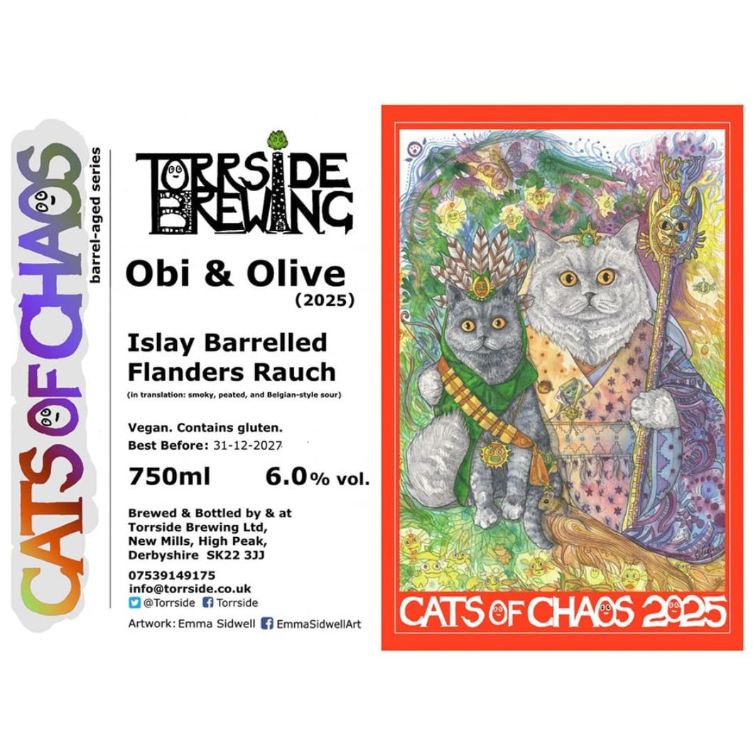 Torrside Cats Of Chaos 'Obi & Olive' 2025 Islay Barrel Flanders Rauch 6% 75cl