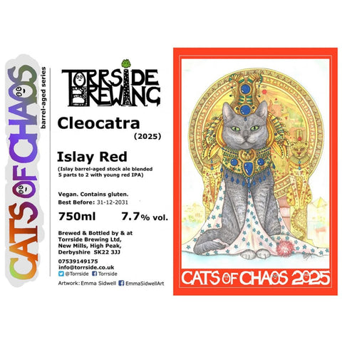 Torrside Cats Of Chaos 'Cleocatra' 2025 Islay Red Ale 7.7% 75cl