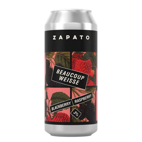 Zapato Brewing Beaucoup Weisse Blackberry & Raspberry Berliner Weisse 3% 440ml
